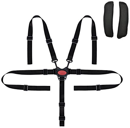 Wommty Buggy-Kind 5 Point Verstellbares Harness Safe Sicherheitsgurt Sicherheitsgurte Gurt für Buggy Hochstuhl Kinderwagen Buggy Kinder Kid Kinderwagen