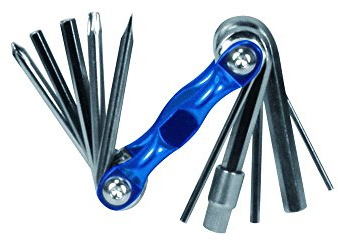 Dresco 5250601 Fahrrad Werkzeugset, Blau, 11 Stück