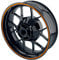 OneWheel Felgenstreifen Motorrad & Auto 6mm Komplett-Set (15-19 Zoll) - Farbe wählbar - 10 Felgenrandaufkleber (Orange - matt)