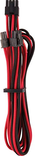 Corsair Premium Individually Sleeved PCIe (Single Connector) Cables Type 4 Gen 4 – Red/Black