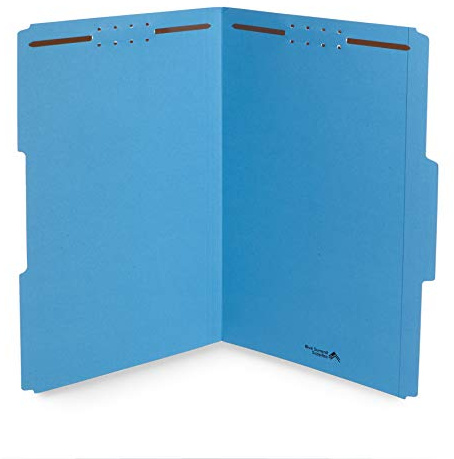 Blue Summit Supplies Blaue Aktenordner mit Verschlüssen, Aktenordner, legale Größe, 1/3 Schnitt, verstärkte Tabs, um Standard-medizinische oder Rechtsdateien zu organisieren, 50 Stück