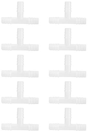 Pssopp 10 STÜCKE Aquarium Luftschlauchverbinder 3 Wege 8mm Schlauch Verbinder T Förmige Luftschlauch Adapter Regelventil Schlauchverbinder Aquarium Luftpumpe Zubehör