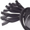 BENECREAT 5 PCS 80cm wasserdichte Nylon Reißverschlüsse # 5 schwarz wasserdichte Reißverschlüsse zum Nähen Jacke Mantel Outdoor Bekleidung Rucksäcke