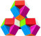 EACHHAHA 24 Blöcke Magic Snake Magische Schlange Spielzeug Snake Puzzle magischer Schlangenwürfel für Kinder und Erwachsene-mitgebsel Kindergeburtstag(Regenbogen*1)