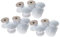MroMax - Manopole rotonde in legno, diametro 24 mm, per mobili da cucina, per cassettiere, cassetti, armadi, 15 pezzi, colore: bianco