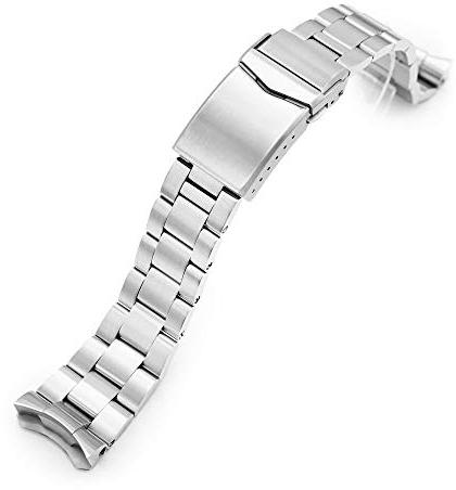 MiLTAT 22mm Super-O Boyer Metall Uhrenarmband kompatibel mit Seiko 5 5kx srpd51 srpd71 srpe83