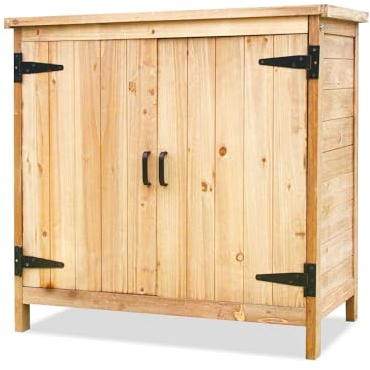 FRANKYSTAR Debby - Armadietto da giardino 70 x 38 cm in legno impregnato ripostiglio attrezzi da esterno