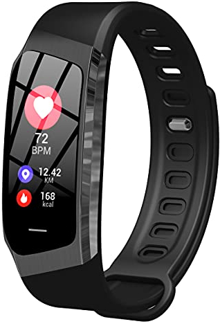 Fitness Trackers with Heart Rate Monitor Blood Pressure Message Notification Smart Watch Sleep Monitor Pedometer Step Counter Watch for Men Women