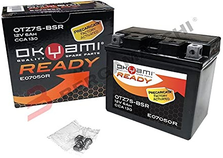 Okyami Batteria OTZ7S-BSR 12V 6Ah CCA 130 Precaricata Sigillata