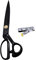 IHKFILAN Professionelle Schneiderschere Schwerlast Schere Industrielle Stärke Manganstahlschere Sharp für Zuhause und Büro Künstler Schneiderinnen,PVC Komfortgriff Schneiderschere, Schwarz 12/31 cm