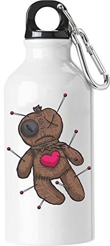 Cute Voodoo Doll Red Heart Tourist Water Bottle Flask White 500ml