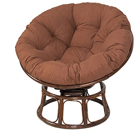 Morbuy Papasansessel Kissen Sitzauflage, Rundes Dicke Stuhlkissen Bequem & Weich Sitzkissen Hängesessel für Indoor Outdoor Garten Stuhlauflage (110x110CM,braun)