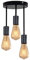 DKNHS Deckenleuchte Vintage Retro Deckenlampe 3-flammige E27 LED Deckenleuchten Schwarz Industrial Metall Pendelleuchte für Esszimmer Küche Wohnzimmer Flur Treppe(3 Köpfe Neu)