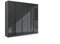 Rauch Möbel Modern by Quadra Spin Schrank Drehtürenschrank, Grau metallic-Glas Basalt, Schwarz, 5-TRG., inkl. 3 Kleiderstangen, 3 Einlegeböden, BxHxT 226x210x54 cm