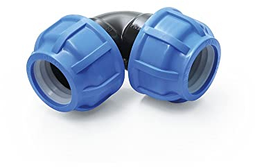 PP-Fitting Qualitäts Produkt MEGA Auswahl alle größen von Verschraubung für PE-Rohr Klemmverbinder Trinkwasser Winkel (Winkel 90°, 20)