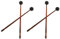 pistro 2 Paar Hank Drum Beaters Lotus Drum Tankdrum Sticks Ruten, Gummihammer Hammer mit Holzgriff