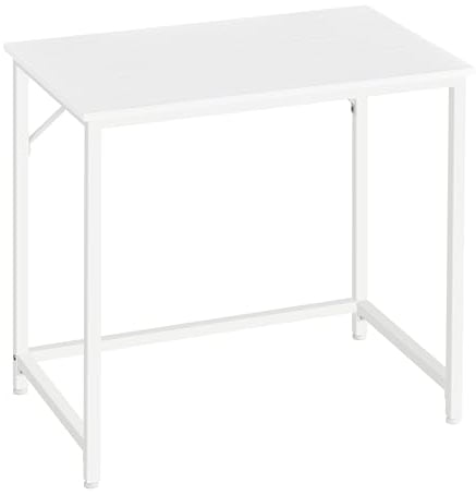 VASAGLE Computer Desk, Office Desk, 80 x 50 x 76 cm, for Study, Bedroom, Living Room, Maple White and Cloud White LWD038W44