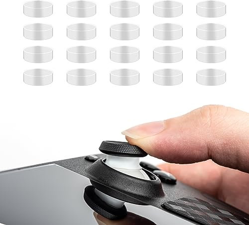 BeisDirect 20 Pcs Joystick Protectors for ROG ALLY Handheld Consoles, Handle Remote Stick Anti-friction Silicone Joystick Protective Ring for Steam Deck/PS5/ Xbox/Switch Pro Joystick, White
