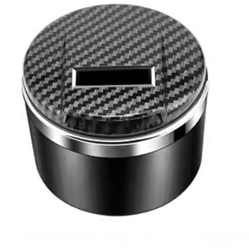 Auto Aschenbecher Auto Aschenbecher mit Deckel für Audi A1 A3 A4 A5 A6 A7 A8 B6 B7 B8 B9 C6 C7 C8 D3 D4 D5 D6,Tragbare Autoaschenbecher für Auto, Haus, Büro, Outdoor Reisen,A/CarbonFiber