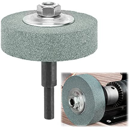 XZEIT Adaptador de muela abrasiva y piedra de molienda para taladro, cambio de taladro eléctrico en máquina de rectificar, 75 mm OD 10 mm ID verde adecuado para pulido mate de metal