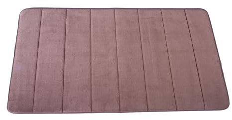 Brielle Memory Foam Badezimmer Badteppich Saugfähige Rutschfester Badvorleger Waschbar Badematte – 50X80 cm, Dunkelgrau