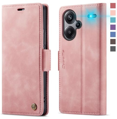 XYGLOW Coque pour Xiaomi Redmi Note 13 Pro Plus 5G Etui Housse【RFID Blocage】Premium en Cuir PU Pochette de Portefeuille Fermeture Magnetique Flip Case Rabat Clapet pour Redmi Note 13 Pro Plus 5G,Rose