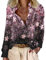 Generico Maglietta Donna Estiva Lunga Maglietta Cotone Fitness Donna Palestra Camicia Elegante Donna Paillettes T-Shirt Donna Manica Lunga Cotone Grigio Top Fucsia Donna Elegante Pizzo
