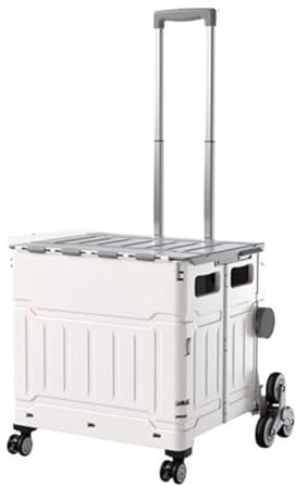 Camping-Aufbewahrungsbox Faltbare Outdoor-Camping-Aufbewahrungsbox, 75 l faltbare Auto-Trolley-Box, Camping-Picknick-Organisationsbox, kleiner Einkaufswagen mit 8 Rädern, multifunktionale Aufbewahrung