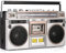 Boombox con lettore CD e radio AM/FM, stile retrò, portatile, per riunioni di famiglia, viaggi, ingresso SD/USB, registratore a cassette