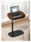 ZGSYH C-förmiger Beistelltisch, Neuer höhenverstellbarer C-förmiger Beistelltisch, 360° schwenkbar und mit Klappplatte, C-förmiger Laptopständer, Couchtisch for Sofa/Bett/Badewanne(Black Walnut)