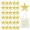 Star Embroidered Patches, 30 Pcs Gold Star Iron on Patch 1.14'' Iron Sew On Patches Embroidered Applique Embellishments for Clothing Jeans Hats Jackets Backpacks