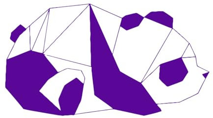 Niedlicher Panda-Wandaufkleber für Kinderzimmer, geometrische Vinyl-Aufkleber, Babyzimmer-Dekoration, entfernbare Kunstaufkleber, Schlafzimmer, extragroß – 57 x 102 cm