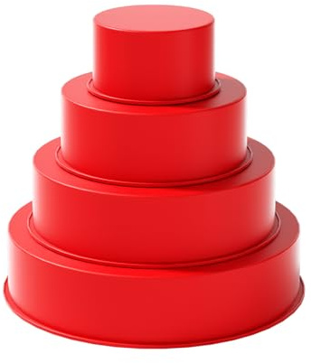 saphe 4 packs Silicone Cake Pans, Nonstick Silicone Round Cake Molds for baking, silicone bakeware sets for Cakes, Cheese Cakes and Chocolate Cakes - 4+6+8+10 inch