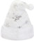 Weiche Plüsch-Schneeflockenmütze, Weihnachts-Bommelmütze, Uni, flauschig, Weihnachtsmannmütze, flauschig, Weihnachten, Party, Silvester, Urlaub, Mütze, Silber