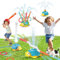 4 in 1 Turtle Water Sprinkler for Kids, Outdoor Toys with Snail Splash, Ring Toss, Baseball Game & Hurdle Play, 360°Roating Spray for Kids Boys Girls 3-8 Gifts
