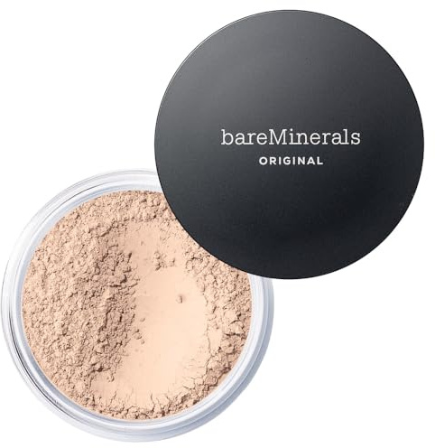 bareMinerals Original Loose Powder Foundation SPF 15-05 Fairly Medium - Premium Beauty Full Coverage Long Lasting Wear for Women - 0.28 oz