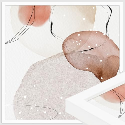 WANDStyle Bilderrahmen 50x50 Weiß, moderner Bilderrahmen Holz 50x50 cm | Hochwertiger Holzbilderrahmen, Posterrahmen zum Aufhängen, Rahmen 50x50 cm, Fotorahmen H950 - Made in Germany