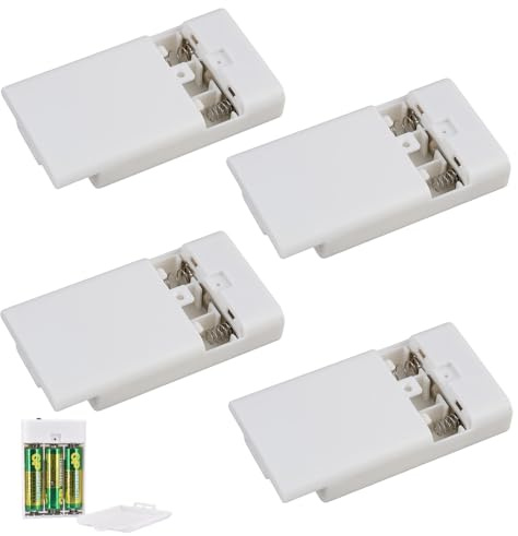 Xevtrak 4pcs USB Battery Pack for LED Lighting, Portable Design, AA Battery Power Bank with 4.5V Case, Compatible with LED Strip Lights, USB Fairy Lights, Ideal for DIY Projects, Camping, Outdoor Use