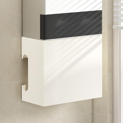 Viaoragiosa Gas Water Heater Pipe Cover,Gas Water Heater Pipe Cover Storage Rack,No-drill Water Heater Pipe Cover,Boilers Pipe Cover Box,Space Saving,Effective Barrier,for Kitchen Bedroom