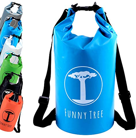 FUNNY TREE Dry Bags - wasserdichte Taschen für Reisen und Abenteuer (10L). Gratis wasserdichte Handyhülle | Robust und zuverlässig | Ideal für Outdoor, Wassersport, Camping, Strand.