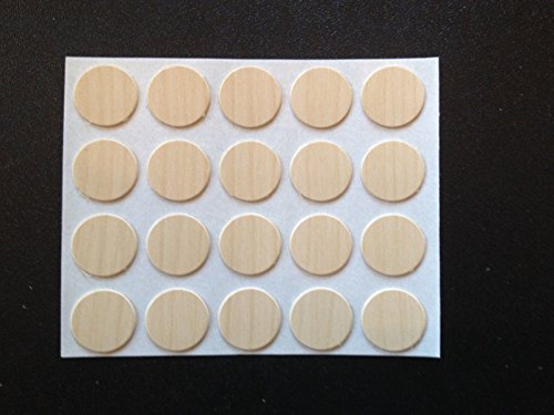 Adhesive Screw Hole Cap Covers 13mm Birch/Maple