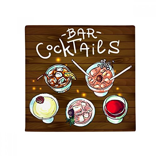 DIYthinker Bar Cocktails Bière Vin Rouge antidérapant Tapis de Pet de Sol carrée Porte de Cuisine Maison 80 cm Cadeau