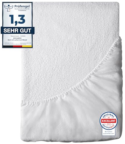 Matratzenschoner 70x190 Wasserdicht Dreamzie - Oeko-TEX - Atmungsaktive Anti-Allergie und Anti Milben - Matratzenauflagen Kinder