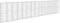 vidaXL Gabionenwand mit Abdeckung Gabione Steinkorb Steingabione Gabionen Wand Drahtkorb Draht Mauer Garten Verzinkter Stahl 900x50x200cm 1400kg/m³