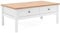 Newfurn Couchtisch Weiß Wildeiche Wohnzimmertisch Vintage Landhaus - 100x40x55 cm (BxHxT) - Landhausstil Sofatisch Tisch - [Eireen.Seven] Wohnzimmer