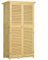 Outsunny Casetta in Legno da Giardino con Tetto Impermeabile, Armadio da Esterno Porta Attrezzi da Giardino con 4 Scompartimenti, 87x46.5x160cm, Color Legno