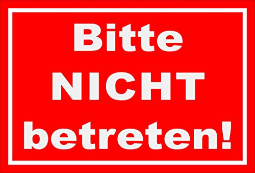 Melis-Folienwerkstatt Aufkleber Bitte Nicht betreten - 15x10cm – 20 VAR S00100-014-D