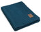 KNIT FACTORY - Uni Gestrickte Decke - Wohndecke - Kuscheldecke - Gestrickte Sofadecke - Plaid aus Wolle - Wolldecke - Petrol - 160x130 cm