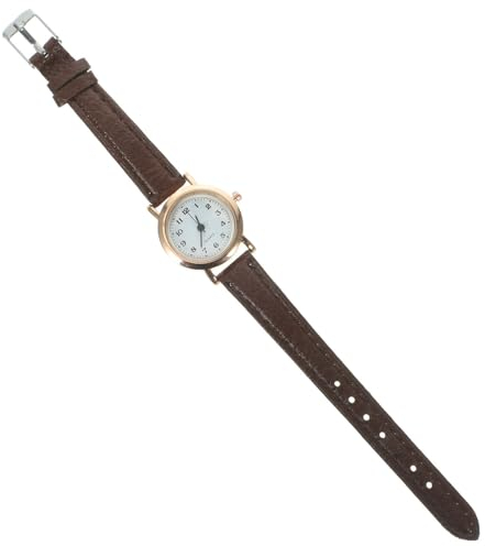 Hemobllo Damenuhr - Stilvolle Digitaluhr Einfache Runde Uhr Damen Lederarmbanduhr für Damen Mädchen Studentinnen