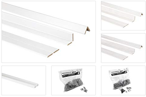 TRIUMPH Zubehör für MDF Paneele - Profilholzkrallen, Unterkonstruktionsprofil & Abschlussleisten - (MK1 Paneelklammern, 200 Stück) Montragekrallen